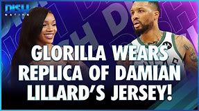 Glorilla Wears Replica Of Damian Lillard's Jersey!