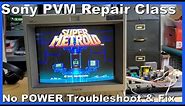 My Sony PVM CRT won't Power On - How to find the problem & Fix it.