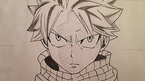 How to draw Natsu Dragneel from (Fairy Tail)