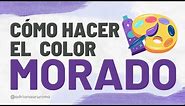 🟣 Cómo 𝗵𝗮𝗰𝗲𝗿 (crear) el 𝗖𝗢𝗟𝗢𝗥 𝗠𝗢𝗥𝗔𝗗𝗢 🟣 Diferentes tonos de violeta 🖌 Mezclas de colores (𝗔𝗥𝗧𝗘)