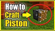 How to Make a Piston in Minecraft Survival (Easy Recipe Tutorial)