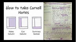 How to make Cornell Notes