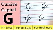 Learn how to write cursive capital G | For beginners