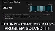Unbelievable Solution to Battery Problem: Freezing at 99%, Watch Now! #battery