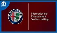 Information and Entertainment System - Settings | How To | 2022 Alfa Romeo Giulia & Stelvio