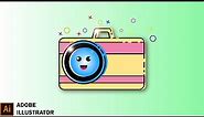 How To Make Camera Icon in MBE Style | Adobe Illustrator | M's design studio