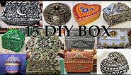 15 Beautiful Jewelry Box with Clay, Cement and Cardboard | Jewellery box craft idea -Fast Mode video