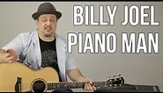 How to Play "Piano Man" On Guitar by Billy Joel - Guitar Lesson - Tutorial -Chords, Rhythm