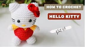 #232 | Hello Kitty Crochet Amigurumi Pattern (4/4) | How to crochet Characters | @AmiSaigon