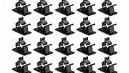 Viaky 30 Pcs Black Clips Self Adhesive Backed Nylon Wire Adjustable Cable Clips Adhesive Cable Management Drop Wire Holder