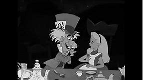 Alice in Wonderland (1951) Unbirthday Party Part 2 BLACK AND WHITE EDITION