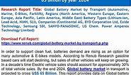 Global Battery Market - video Dailymotion