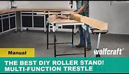 The Best DIY Roller Stand! Multi-Function Trestle Work Table Extension