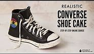 Hyper-Realistic Converse Shoe Cake Tutorial (Step-by-step on sugargeekshow.com)