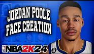BEST JORDAN POOLE FACE CREATION ON NBA 2K24!!! (MOST ACCURATE)