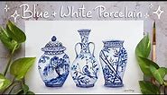 Blue and White Porcelain: Watercolor tutorial