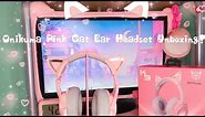 CUTE ONIKUMA K9 PINK CAT EAR GAMING HEADSET!!(Unboxing/Review)