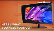 Asus’ new color-accurate ProArt OLED monitor comes with built-in colorimeter