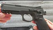 Airsoft ASG CZ-75 SP-01 Shadow GBB Pistol Review, Disassembly, shooting