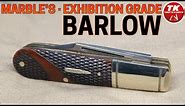 Marbles Exhibition Grade Barlow Checkered Bone Pocket Knife MR684