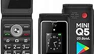 Q5 flip Smart Phone T-Mobile, Built-in Google Play Store RAM 3GB ROM 32GB,Bluetooth, Hotspot,WiFi Dual Screen,SOS