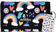 Trifold Rainbow Kids Wallet for Girls with Lanyards - Girl Wallets for Kids 6-8, Girls Wallets for Kids 8-10, Kids Wallet for Girls Ages 8-10, Kids Wallets for Girls Wallets for Kids 6-8, Kid Wallet