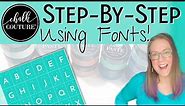 How to Use Chalk Couture Fonts | Fonts on Fabric and Chalkboard Surfaces