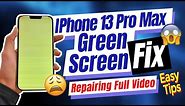 How to fix iphone 13 pro max green,white screen issue without changing a new display 100% permanent