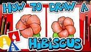 How To Draw A HIbiscus Flower Emoji 🌺