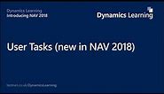 User Tasks (new in Dynamics NAV 2018)