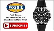Fossil Bannon | BQ2494 | Multifunction Black Silicone Men's Watch | Unboxing