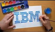 How to draw the IBM logo