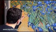 Art Reproduction (Vincent van Gogh - Irises) Hand-Painted Step by Step