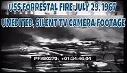 USS FORRESTAL FIRE JULY 29, 1967 UNEDITED, SILENT TV CAMERA FOOTAGE 80270