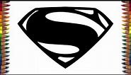 How to draw new Batman and Superman logos from Batman v Superman Dawn of Justice