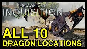 All 10 Dragon Locations - Dragon Age Inquisition (Dragon's Bane Achievement)