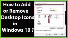 How to Add or Remove Desktop Icons in Windows 10?