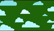 Cartoon Clouds in Sky - Free Royalty Green Screen Animation Footage