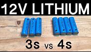 Whats better for 12v Lithium 3s vs 4s