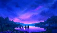 Anime Purple Evening Sky 4K Short Screensaver Live Wallpaper Relaxing Background Windows 10 11 Loop.mp4
