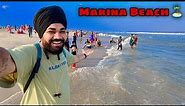 First day in Chennai, Marina Beach India’s largest beach 🏖️