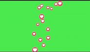 Animated love heart emoji green screen | No copyright