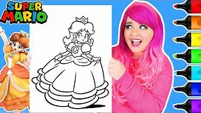 Coloring Princess Daisy Super Mario Coloring Page | Ohuhu Art Markers