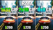 1x32GB vs 2x16GB vs 4x8GB - How Many RAM Modules are Optimal?