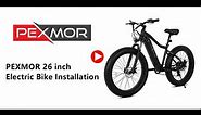 26 inch-PEXMOR Electric Bike 750W Mountain E Bike Shimano 7-Speed Bicycle