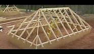 How to frame a hip roof. Full demonstration of layout, cuts, and assembling