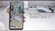 Unboxing Xiaomi Redmi Note 10 - Aqua Green-Lake Green [ Aesthetic Unboxing/Cute Cases ] I Lunadrella