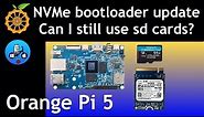 NVMe and SD card boot test with latest bootloader. Orange Pi 5