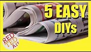 5 DIY Creative Ideas with Newspapers - Newspaper DIYs & Hacks - Best from Waste