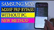 Samsung M20। M205F FRP Bypass Without Pc। New Method.